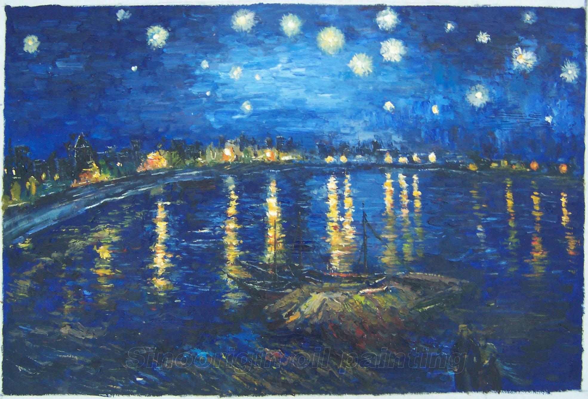 Starry Night Over The Rhone Wallpaper Wallpapersafari
