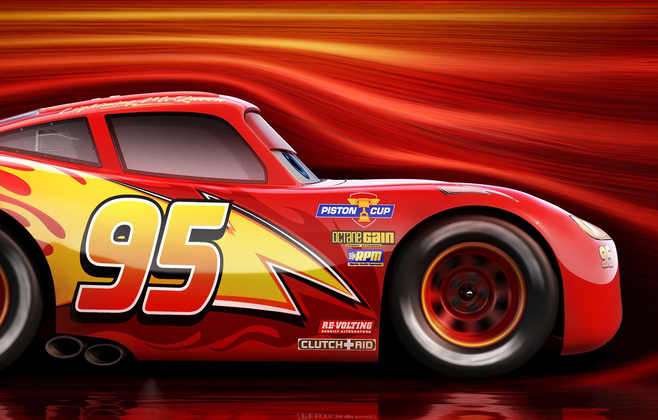 Wallpaper Car Red Disney Cars Race Speed Animated Film