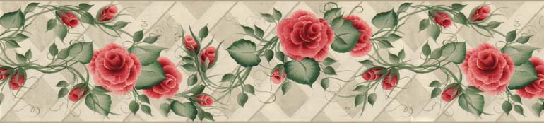 Donna Dewberry Flowers Roses Wallpaper Border 233b33992