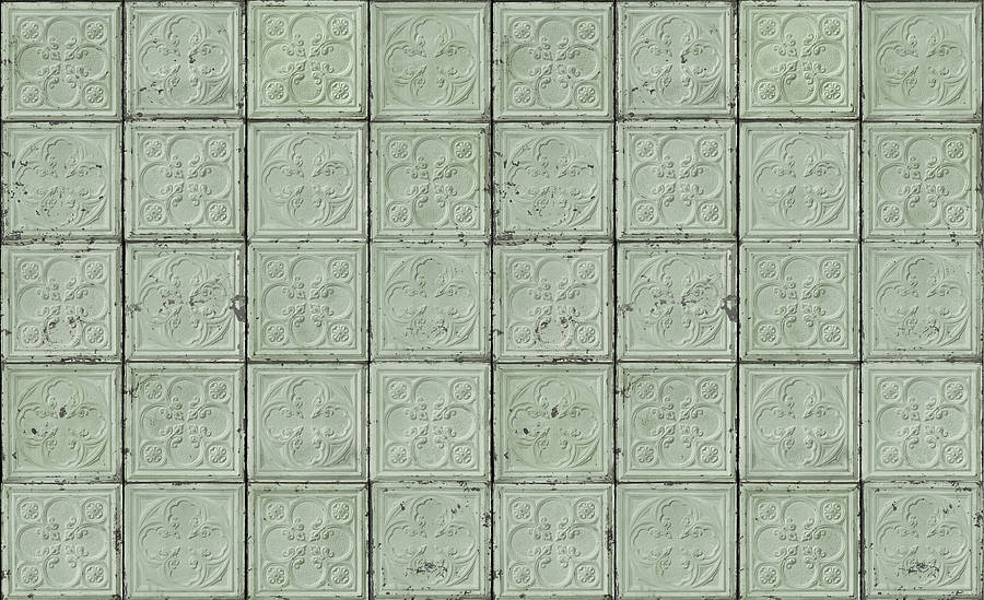 Home Lime Lace Merci Brooklyn Tin Tiles Wallpaper