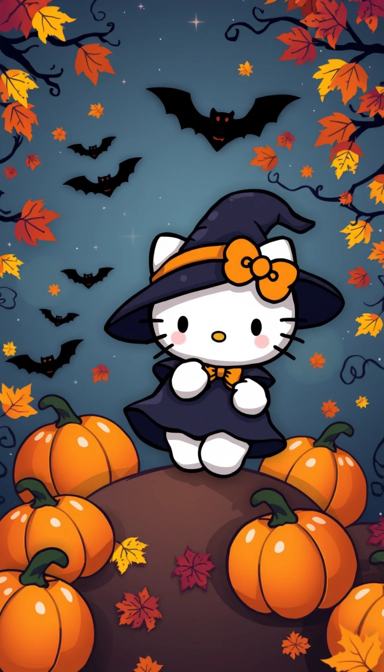 Hello Kitty Halloween Background