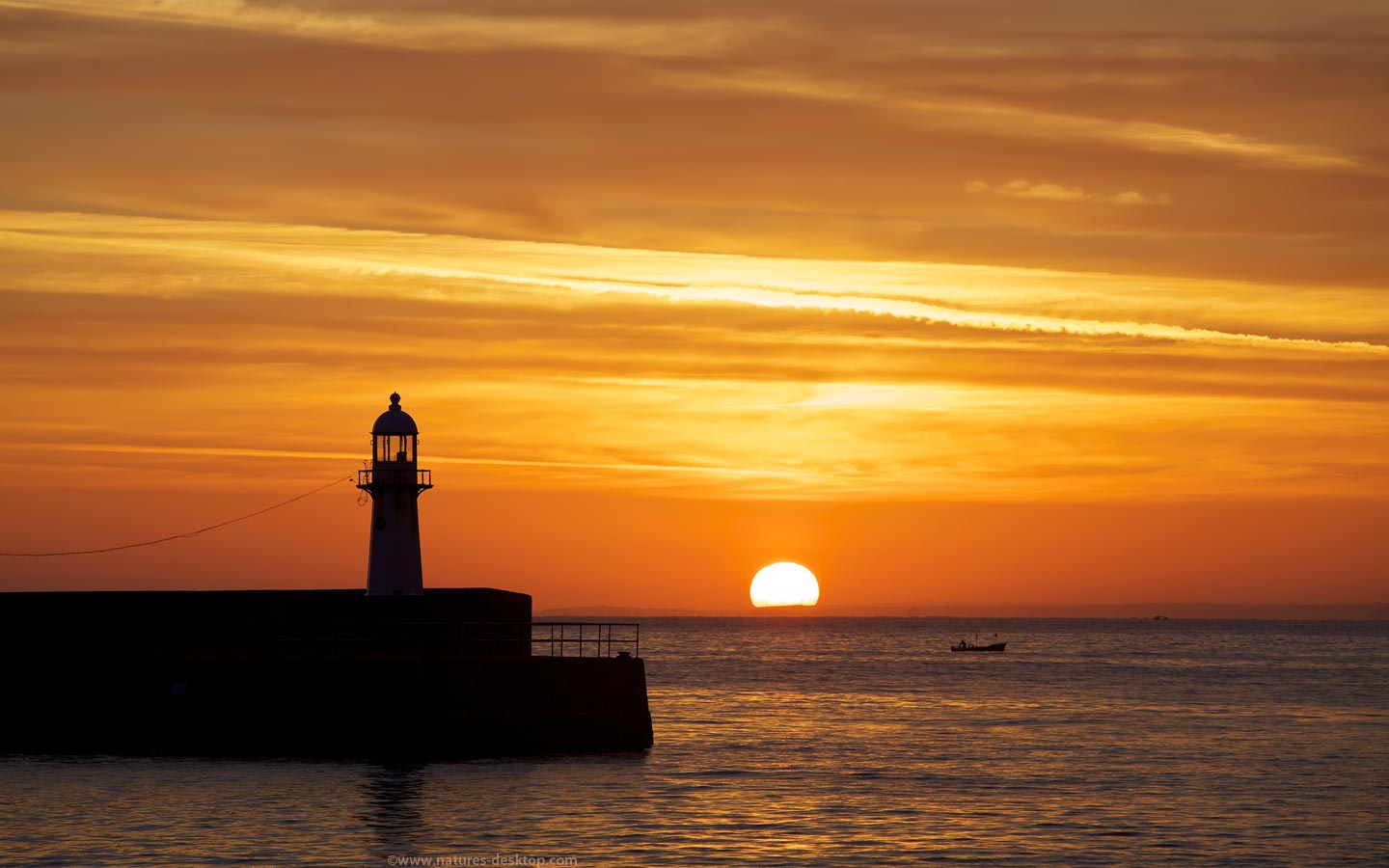 Ocean Sunrise And Lighthouse Desktop Background Pixels