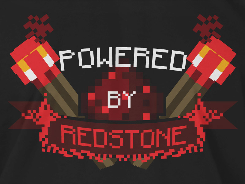 Nx Minecraft Clothing Powered By Redstone Premium Tee