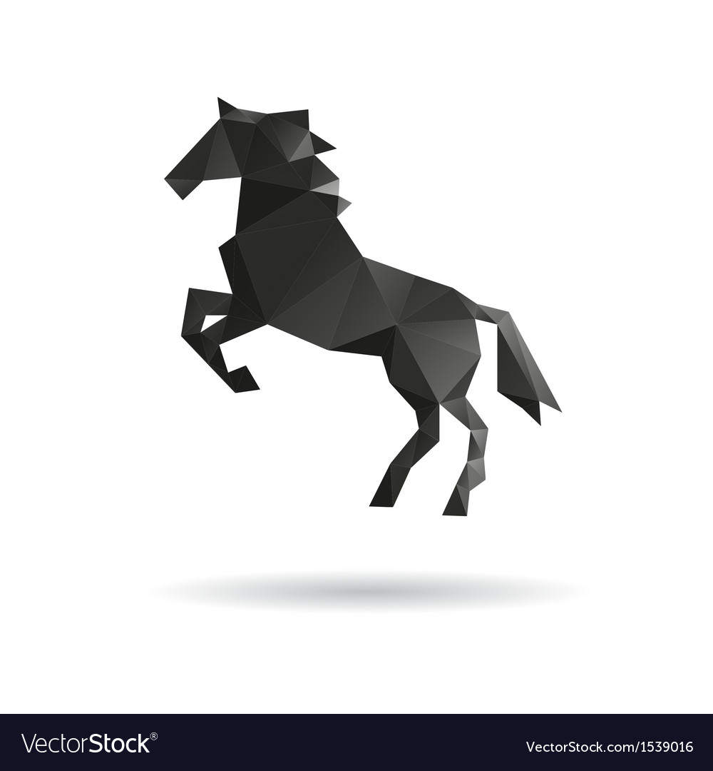 Horse Abstract Isolated On A White Background Vector Image