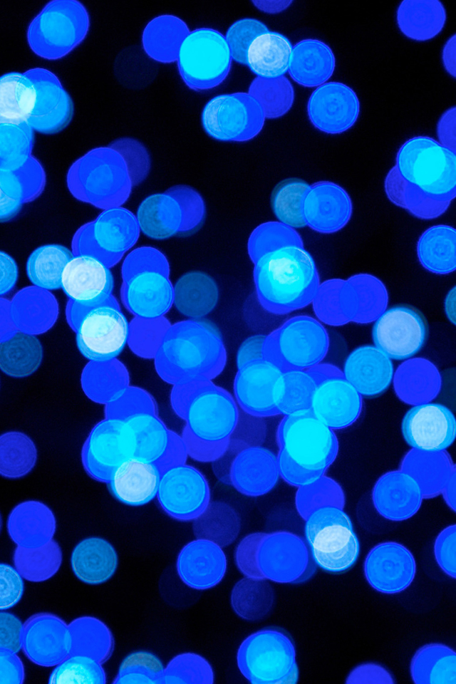 Glowing Blue Bubbles iPhone Wallpaper