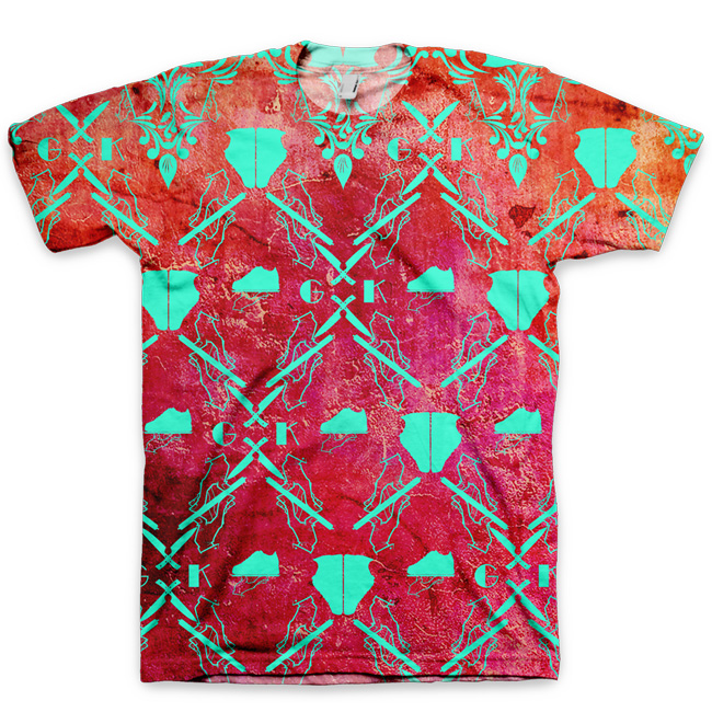 The Pink Damask All Over Print Logo T Shirt By Gourmetkickz