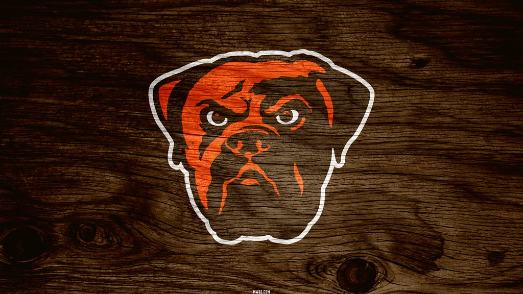 Cleveland Browns Brown Weathered Wood Wallpaper for Phones and Tablets 1024x576