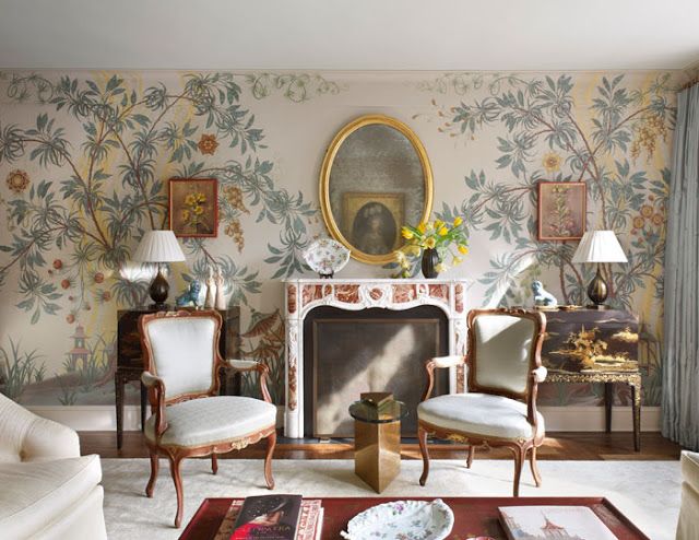 Gracie Chinoiserie wallpaper Home Interior Pinterest