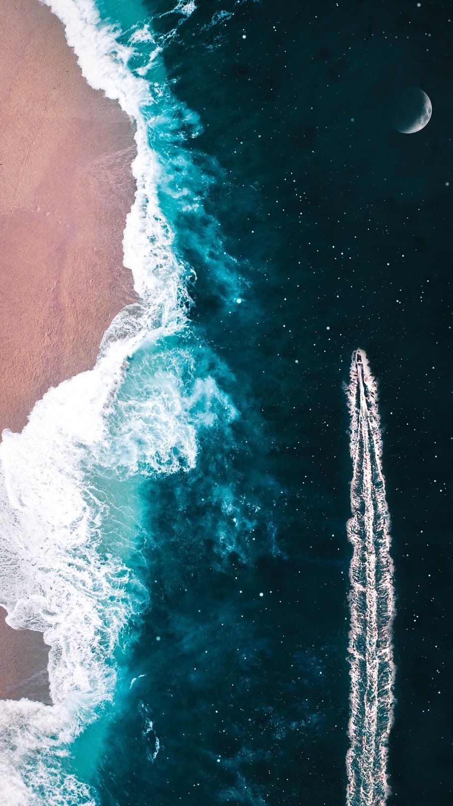 Sailing Through Space Wallpaper iPhone Android Latar Belakang