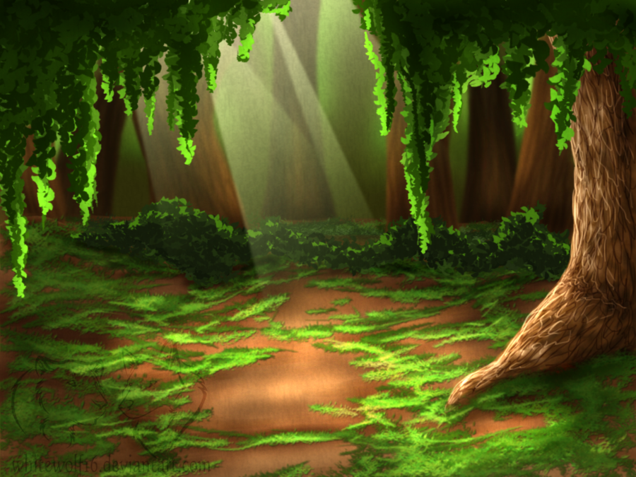 Forest Background By Ukthewhitewolf