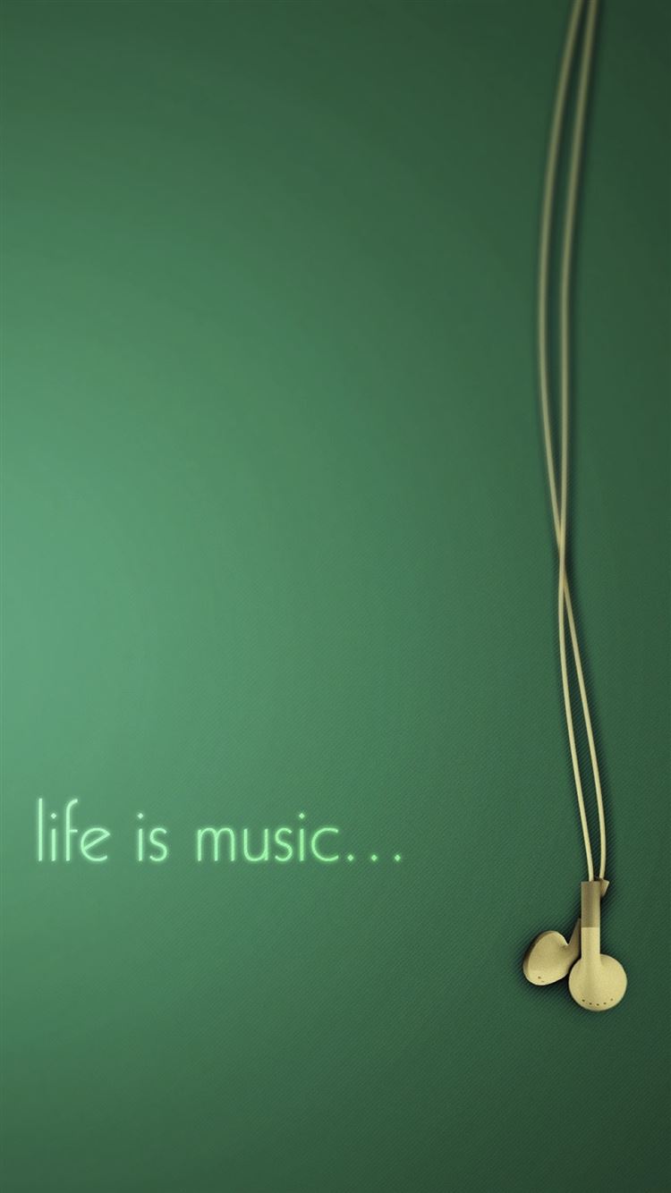 Life Is Music Simple Art iPhone Wallpaper