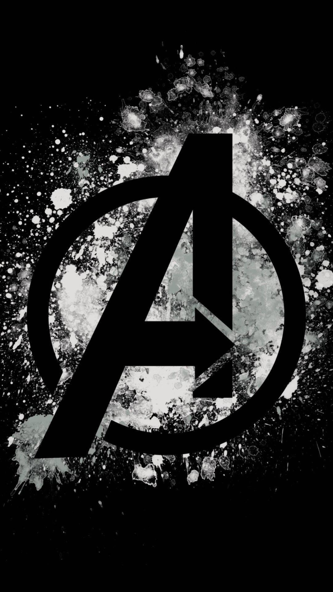 Download Powdered Crystal Avengers Logo Wallpaper