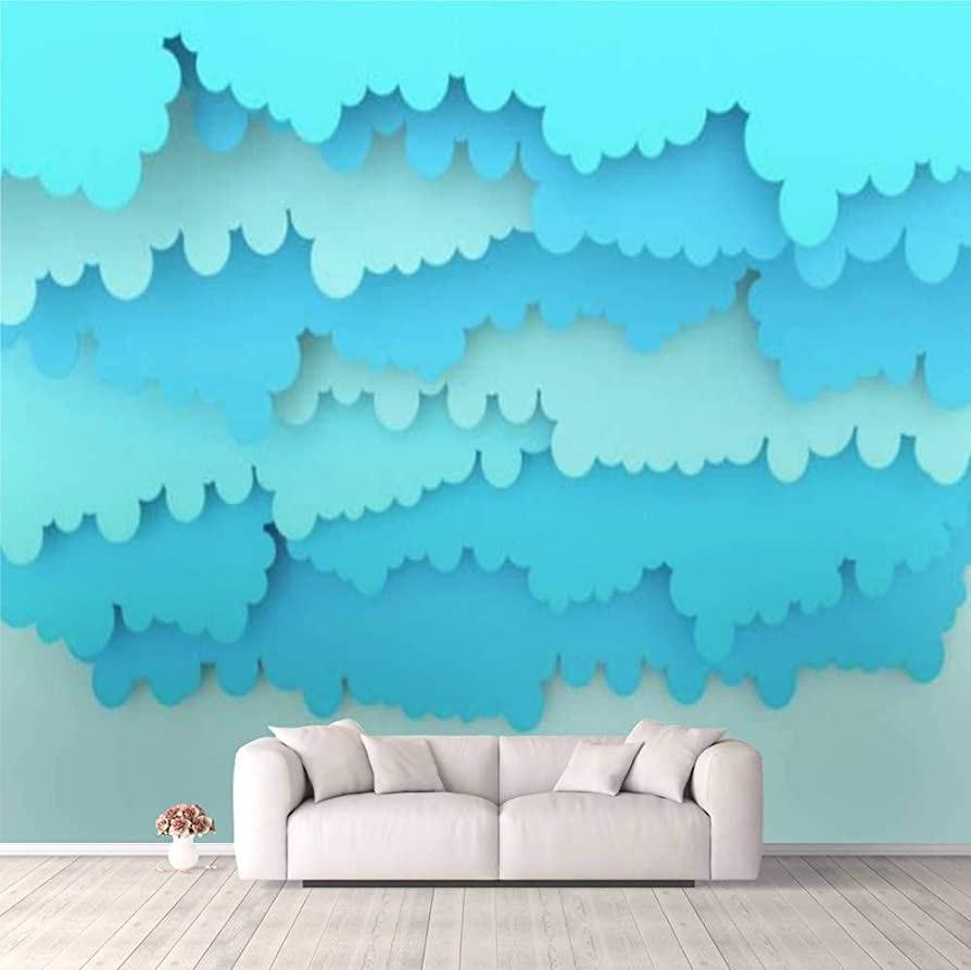 Amazon 3d Wallpaper Paper Art Fluffy Clouds Modern Origami