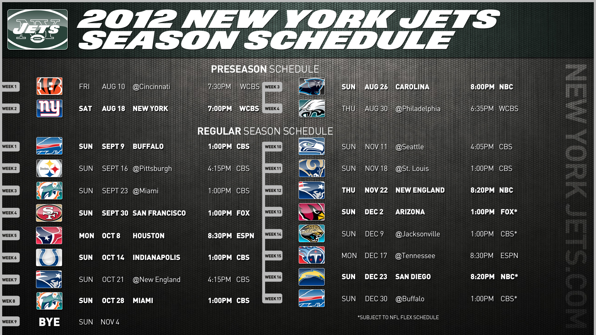 New York Jets Nfl Schedule Miami Dolphins Football