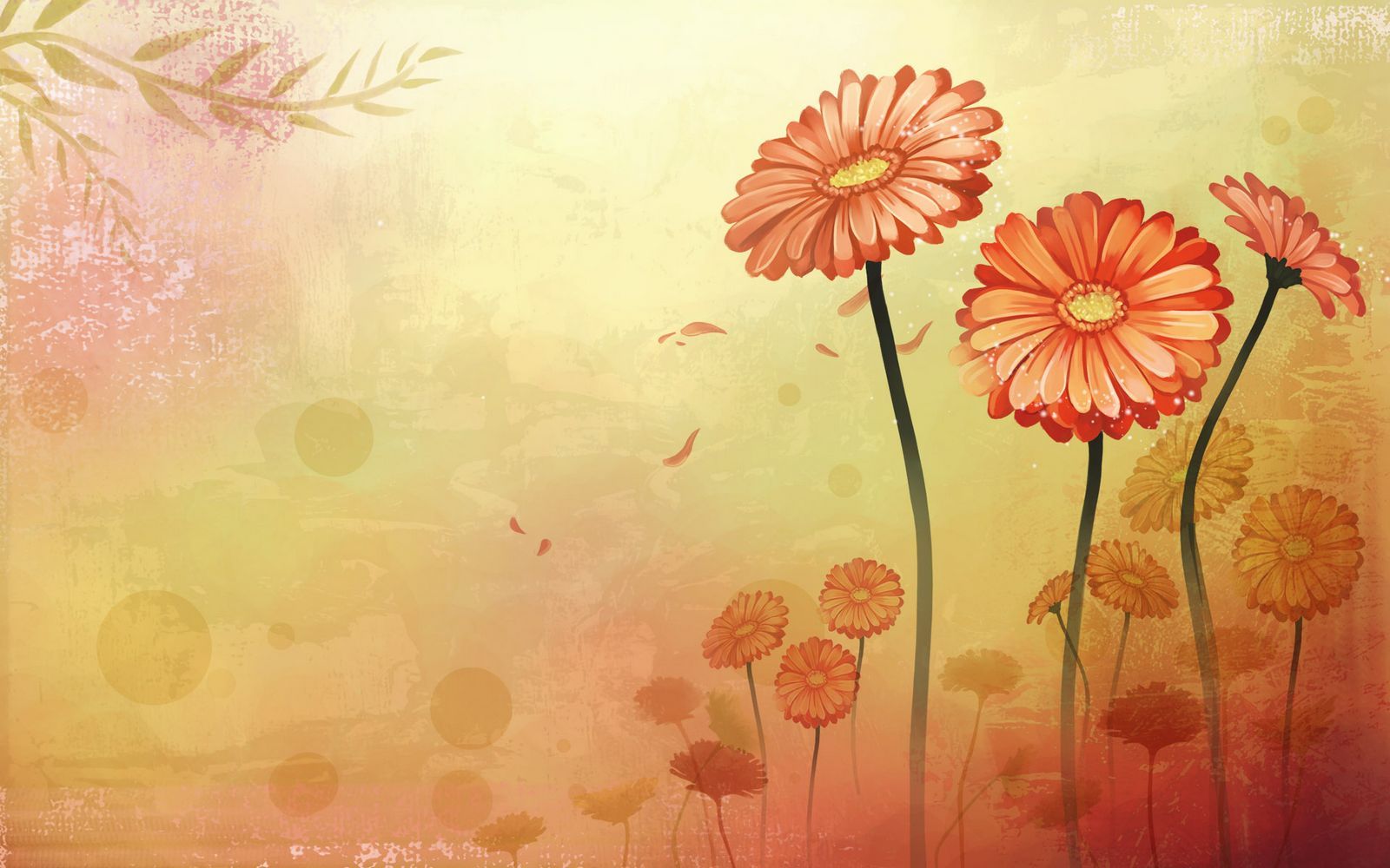Beautifully Illustrated Vector Flower Backgrounds
