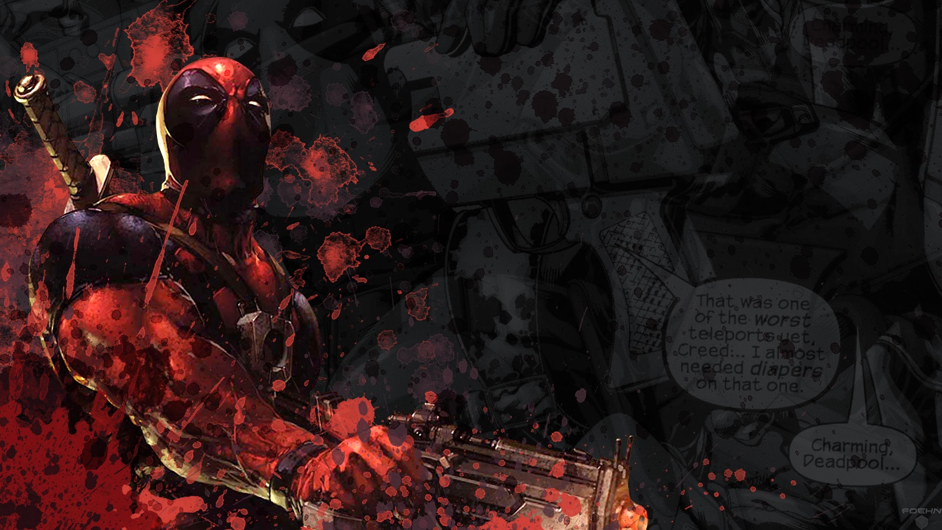 Deadpool Guns Marvel Ics HD Wallpaper A76