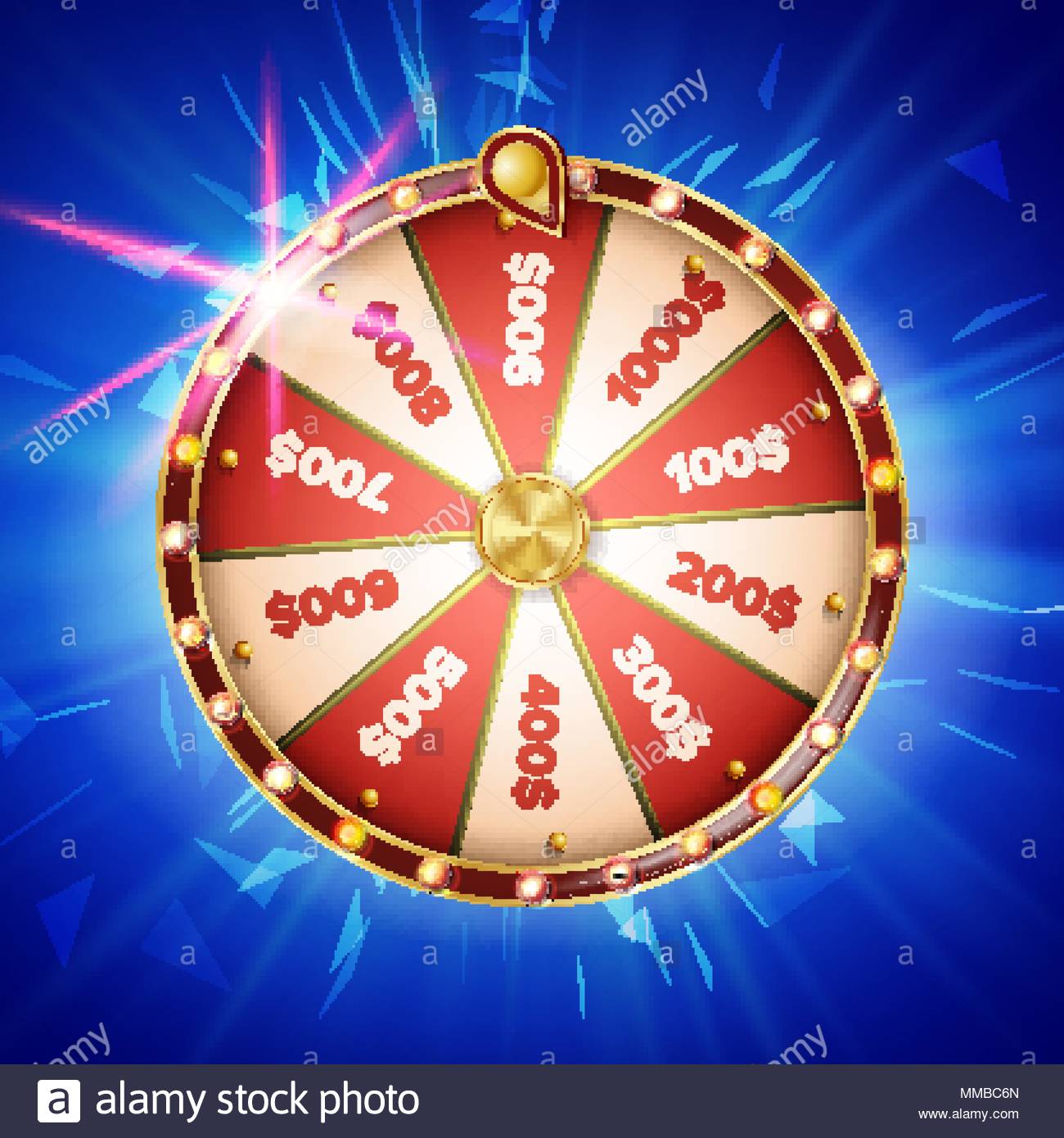 Fortune Wheel Poster Vector Spinning Lucky Roulette Prize