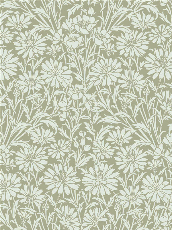 12 31cm Wallpaper Sample Arts and Crafts Daisy Floral Design CS8627