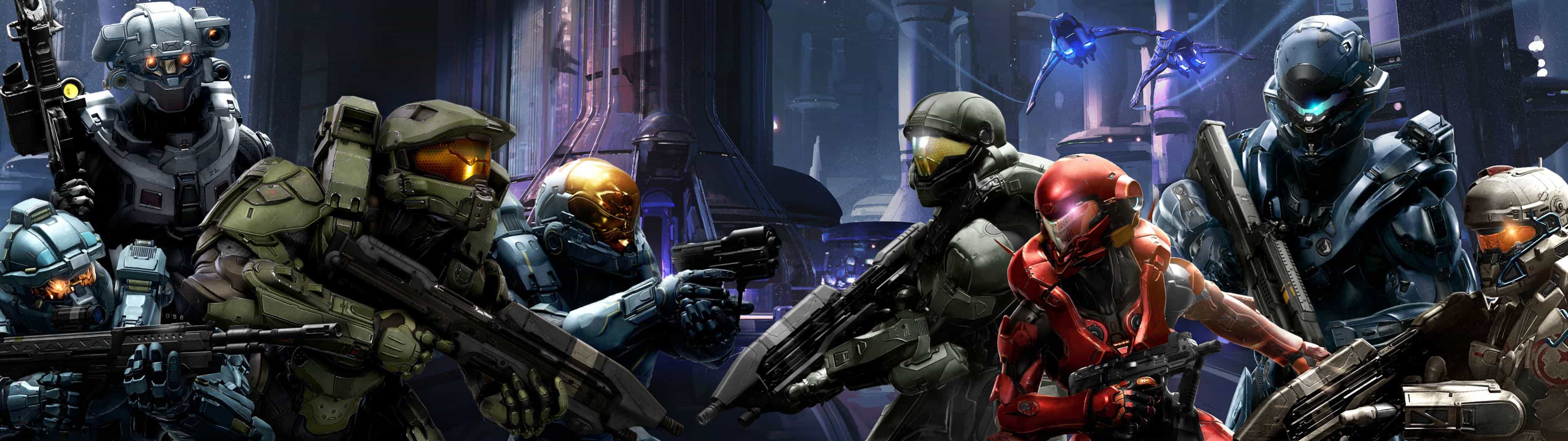 Halo Fireteam Osiris Vs Blue Team Dual Monitor Wallpaper