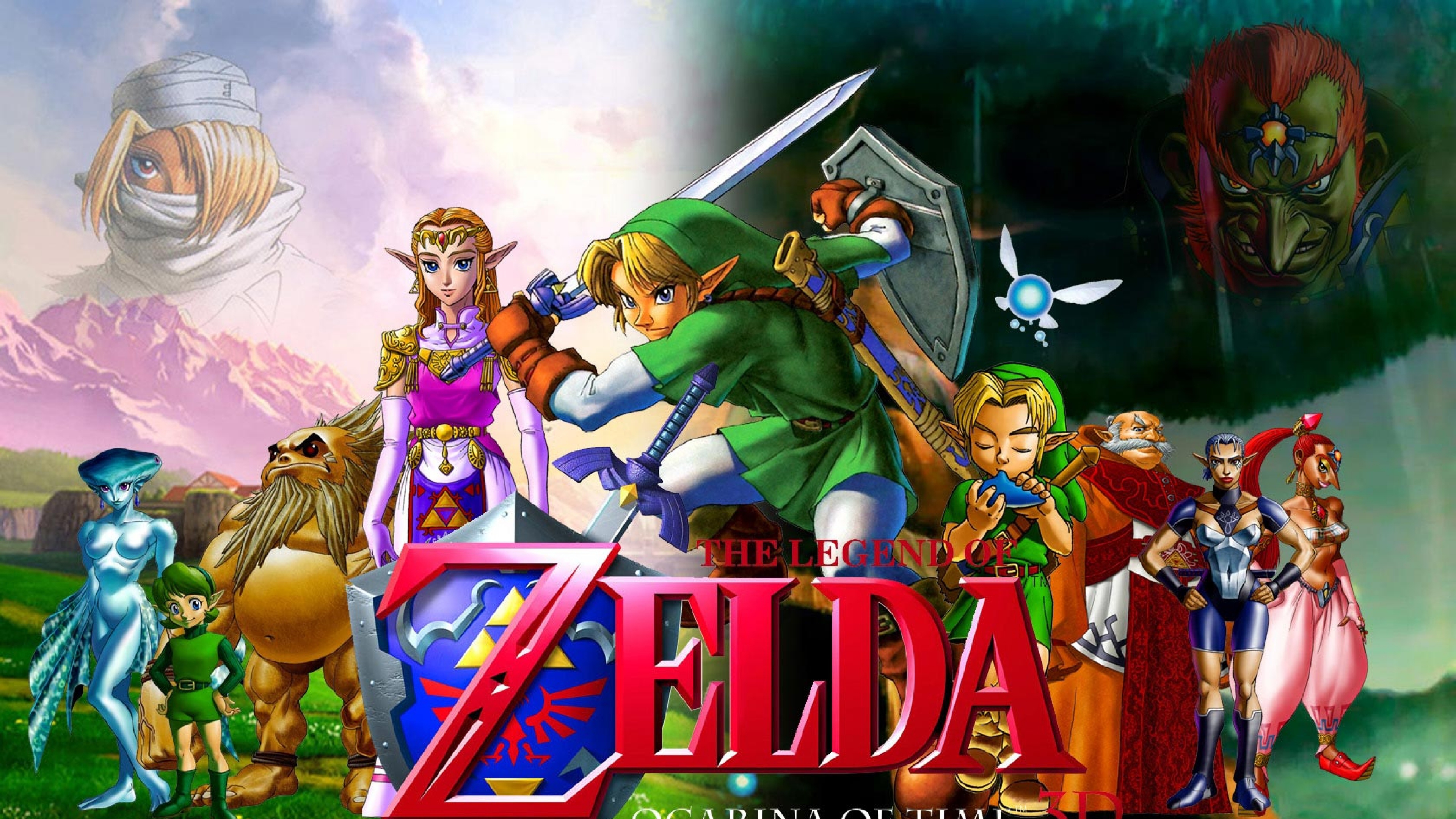  zelda Characters Faces Swords Zelda Wallpaper Background 4K Ultra