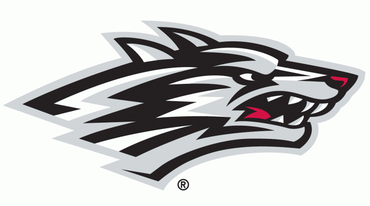 New Mexico Lobos Alternate Logo A Silver Black And Red Wolf
