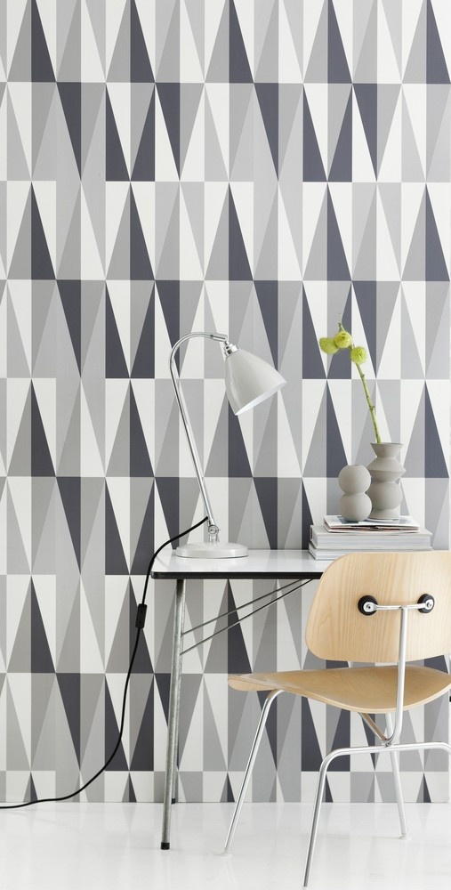 Spear Grey Wallpaper From Ferm Living Pattern