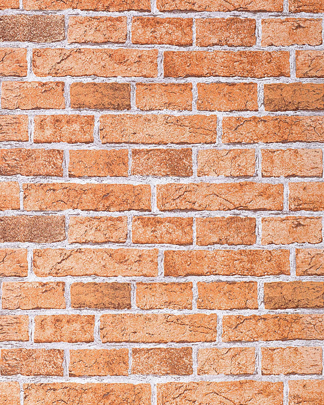 Design Brick Wallpaper Decor Vintage Stone Look Brown Qm