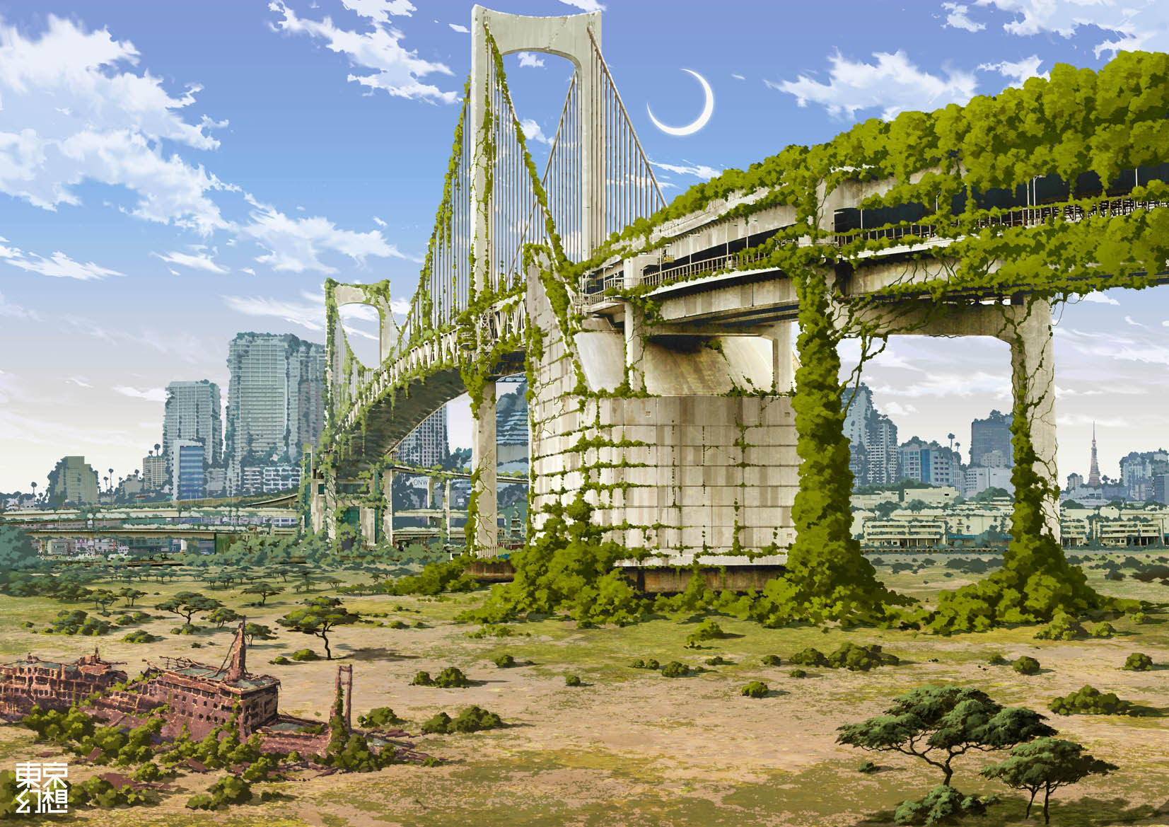 Anime City Shangri La Wallpaper
