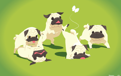 Pugs Not Drugs Some Beautiful Cartoon For Your Desktop