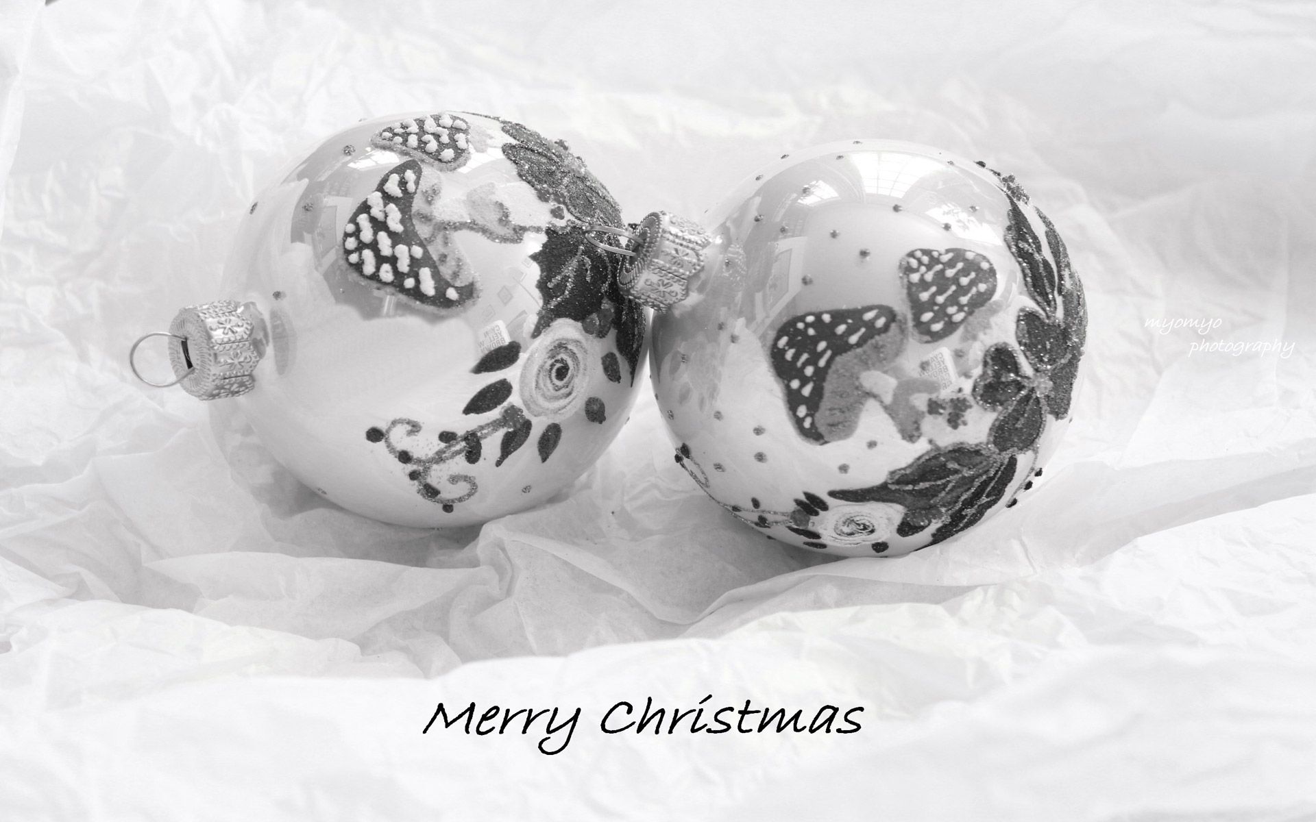 Wallpaper Merry Christmas Ornaments