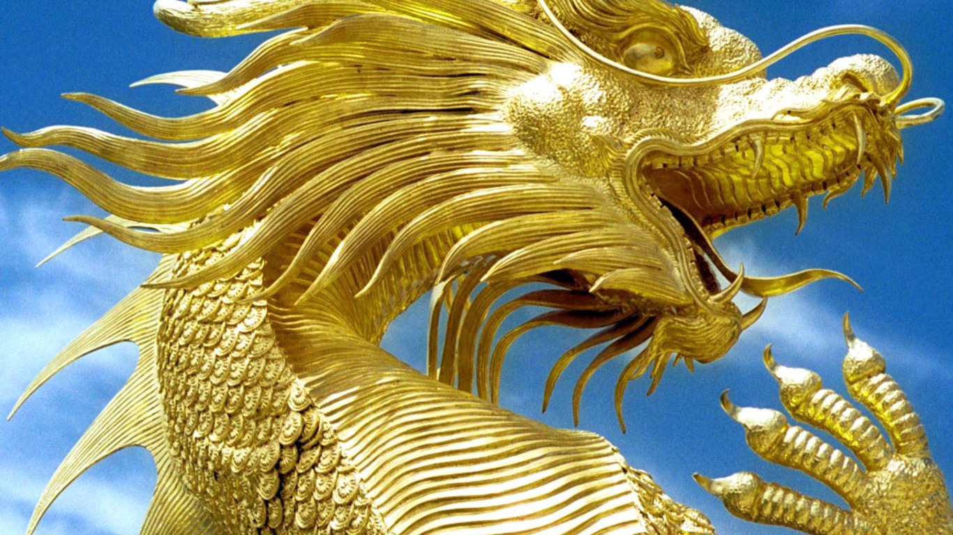 Gold Dragon Cool Wallpaper