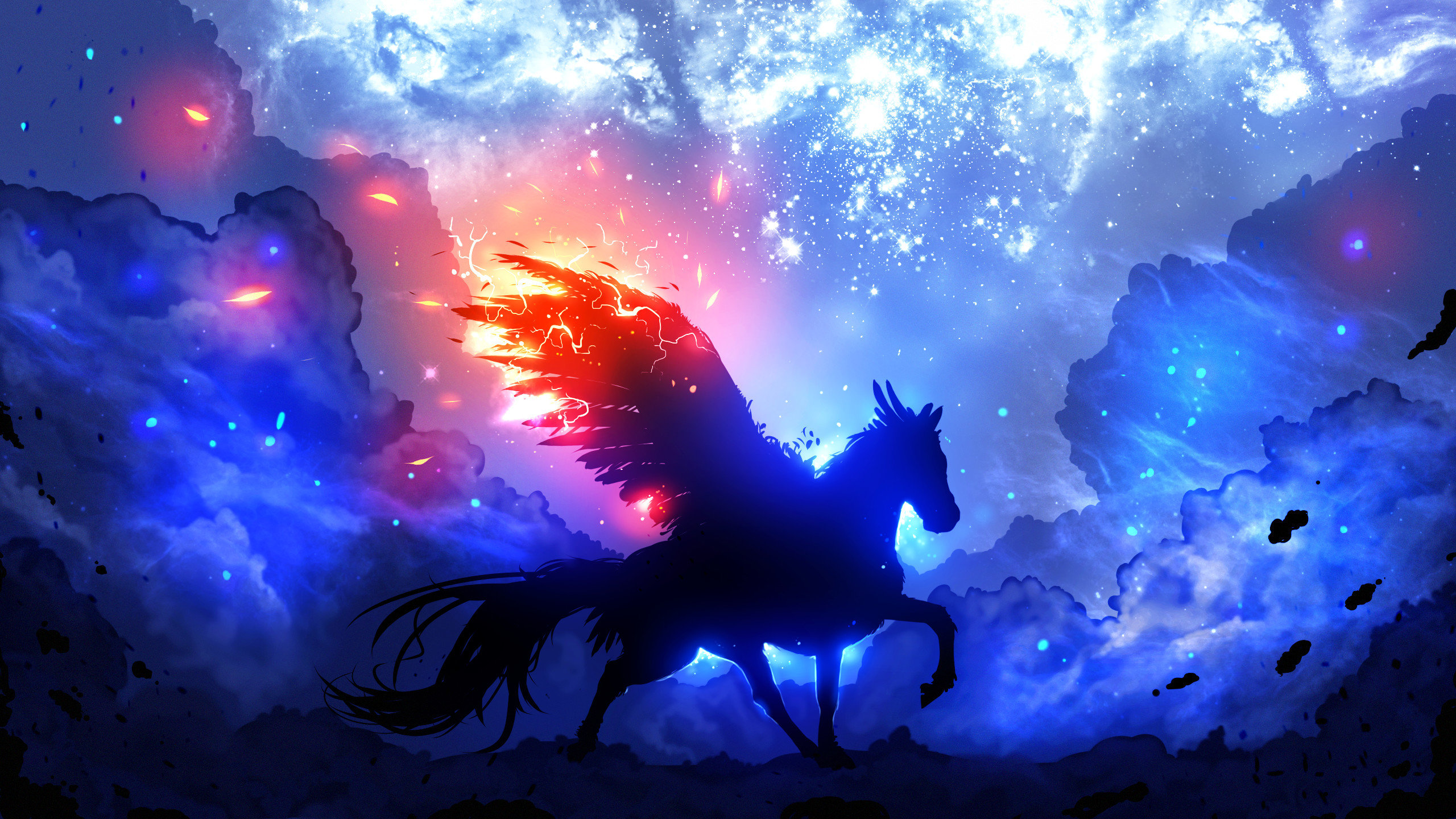 Download hd 2560x1440 Horse Fantasy desktop background ID282530