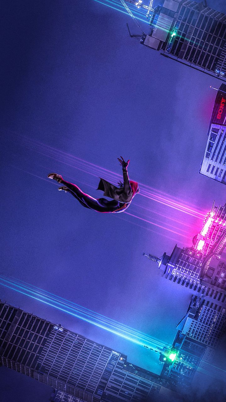 Spider Dive Movie Artwork Man Into The Verse