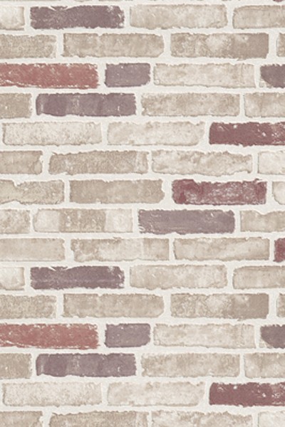 Red Cream Brick Wallpaper