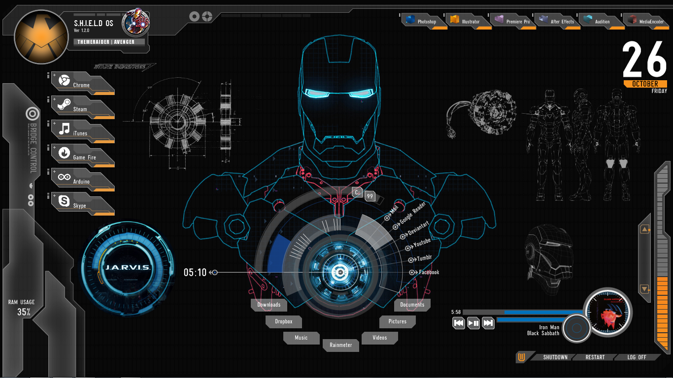 Iron Man Theme For Windows