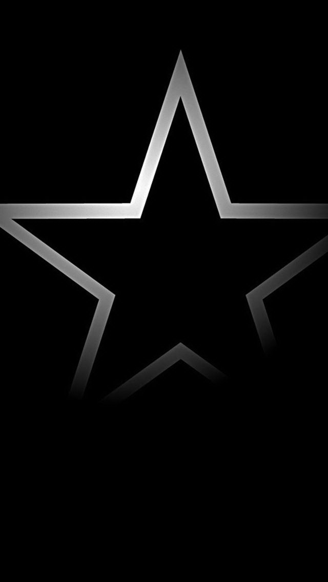 Silver Five Pointed Star iPhone Plus And Wallpaper