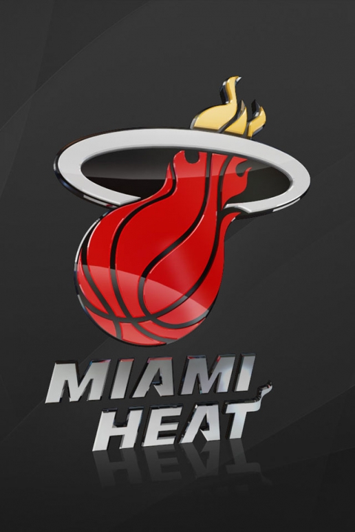 3D Miami Heat NBA Logo iPhone HD Wallpaper