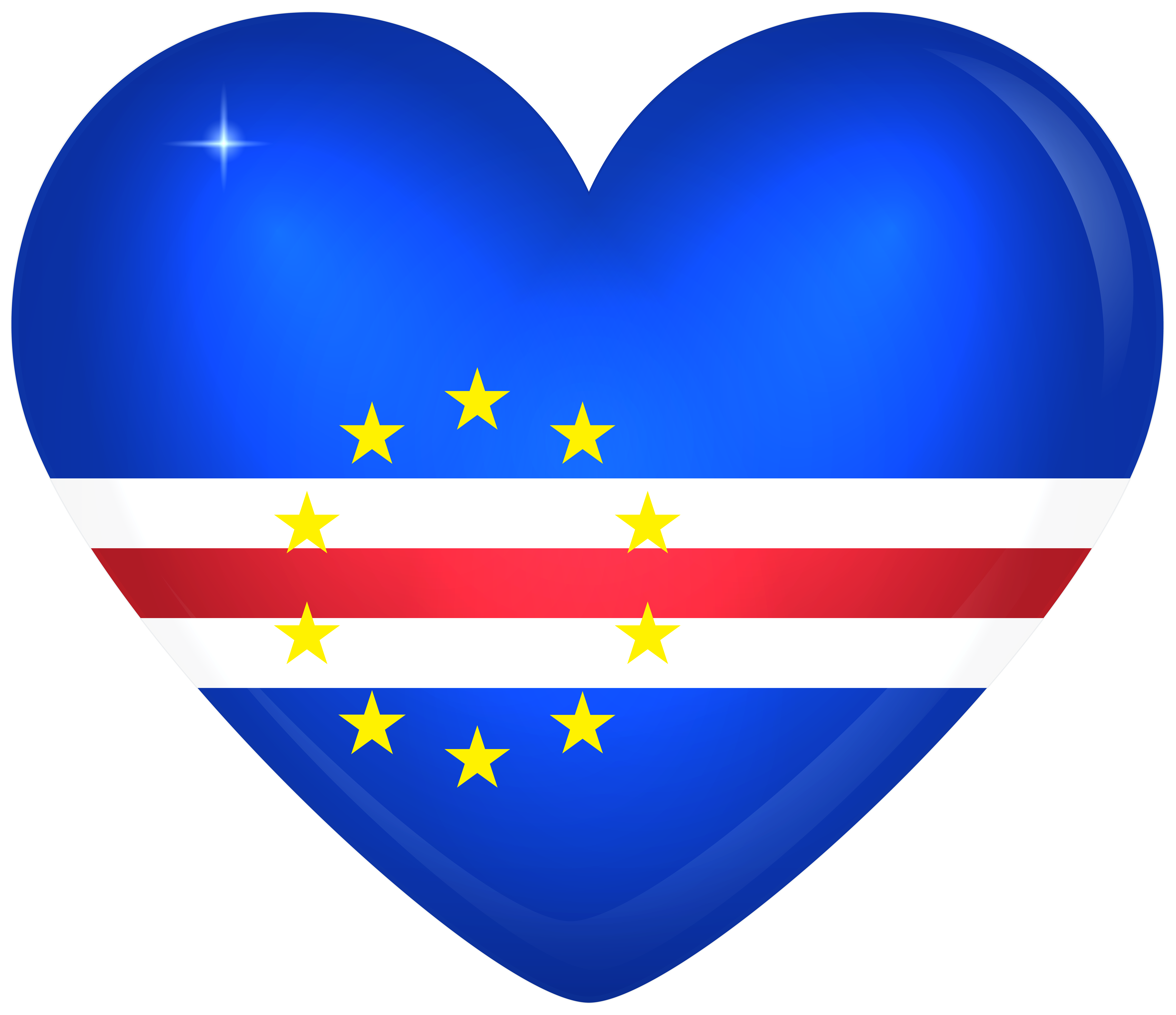 Cabo Verde Large Heart Flag Gallery Yopriceville High Quality