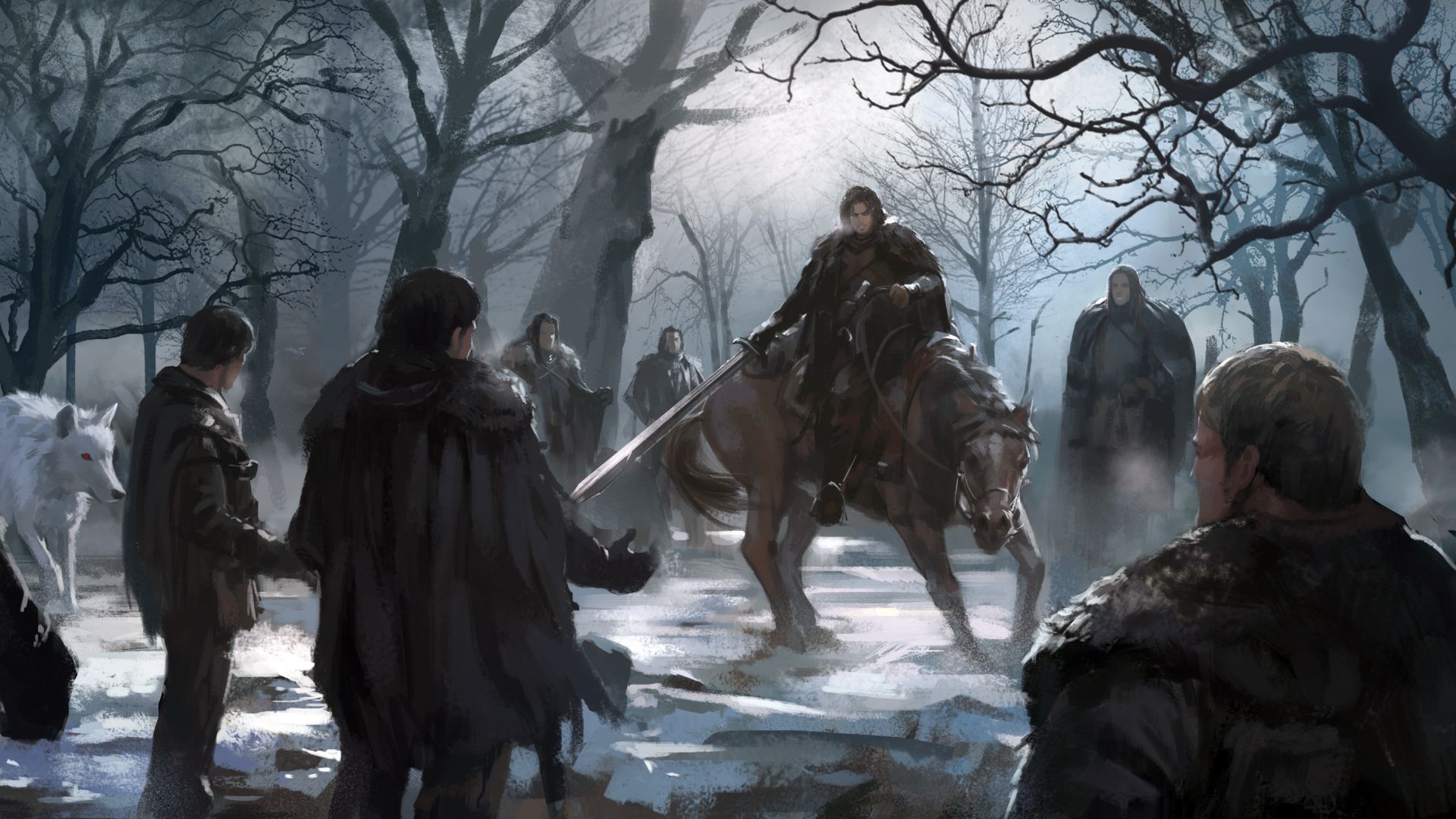 Desktop Wallpaper Jon Snow Game Of Thrones Fan Art Hd Image