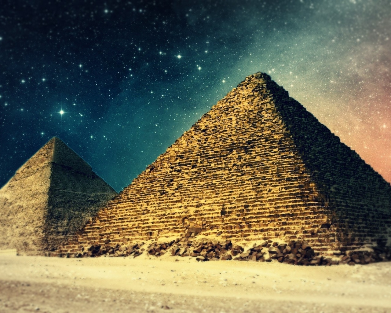 Digital Egypt Pyramids Desktop Pc And Mac Wallpaper