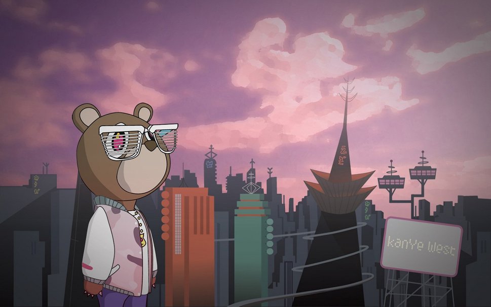 Kanye West Bear City Glasses Music Wallpaper