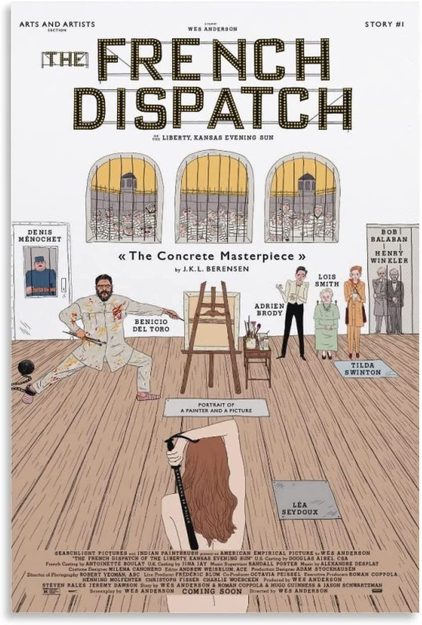 Amazoncom Movie Posters The French Dispatch 2021 Poster Wall 836x1236