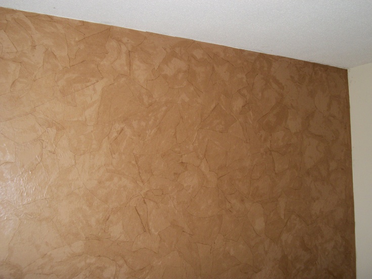 Faux Leather Wall With Brown Paper Tear Off Pieces And Decou To