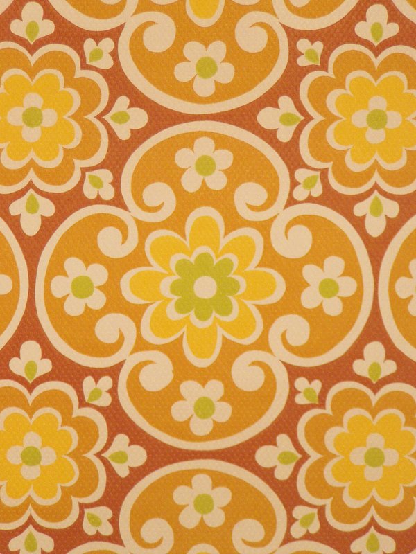 Vintage Brown Geometric Wallpaper from the Seventies 600x800