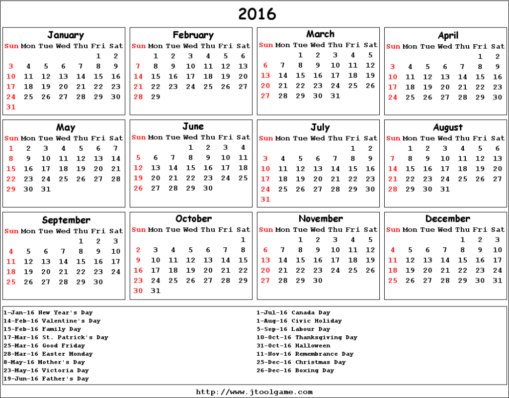 calendar 2016 holidays 2016 1024x800png