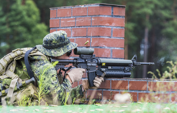 Wallpaper Canadian Army Soldiers Weapons Men