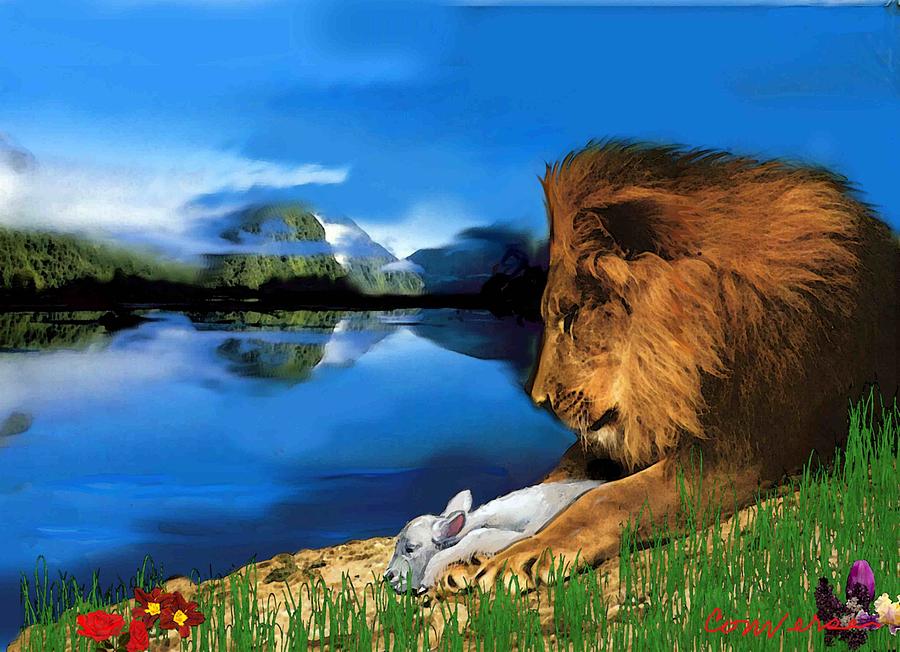 Lion Lamb Big Picture By