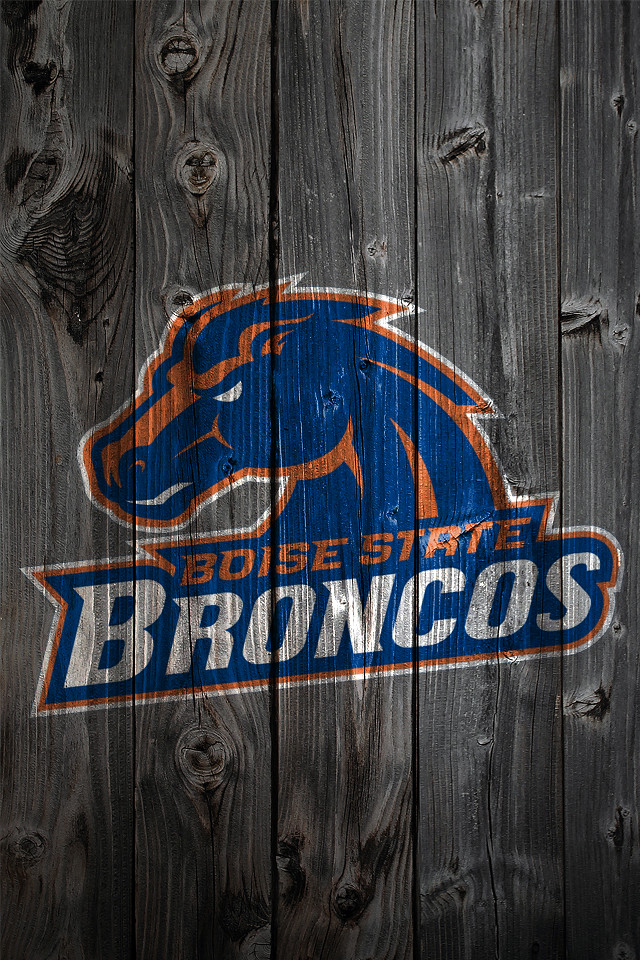 Boise State Broncos Logo Wood iPhone Background St