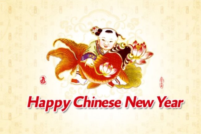 Happy Chinese New Year Greeting With Well Wishes
