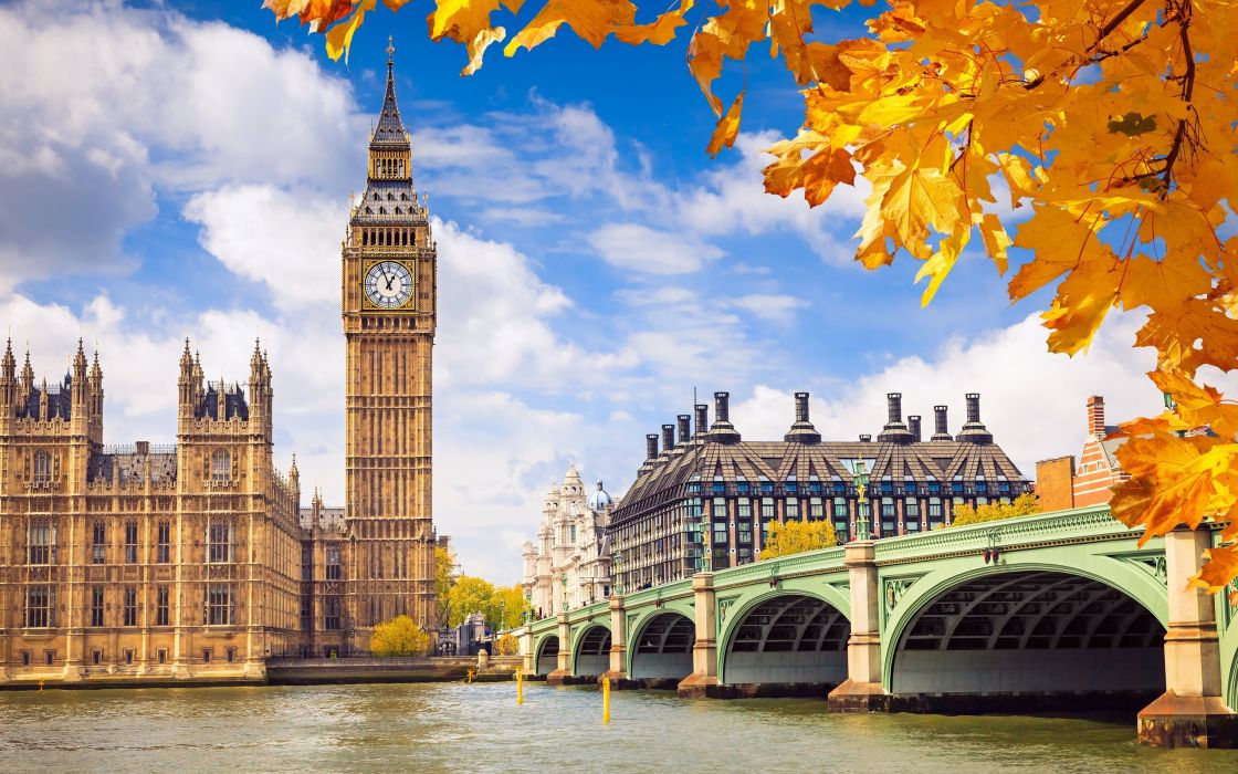 London great britain england westminster palace autumn wallpaper